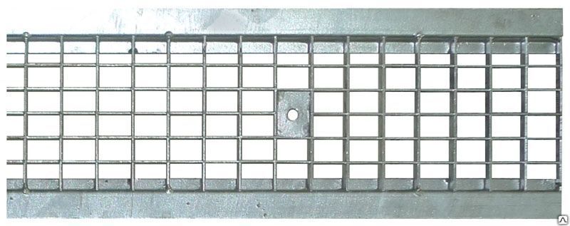 Решетка водоприемная РВ-10.13,6.100 - штампованная стальная оцинкованная с отверстиями для крепления,кл. А15. DN100