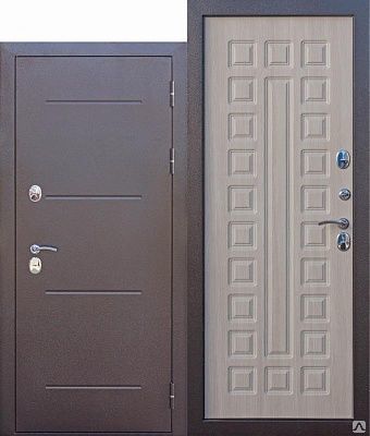 Дверь входная 11 см ISOTERMA медный антик Венге