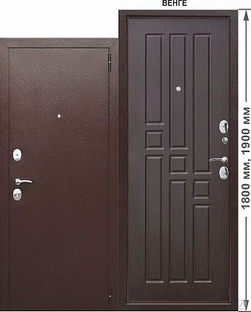 Двери входные Гарда mini Венге 1800*860