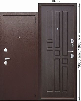 Дверь входная Гарда mini Венге 1900х960 мм
