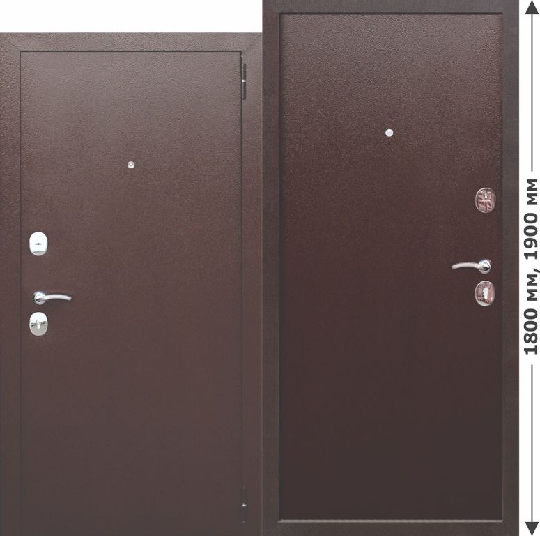 Дверь входная Гарда мини металл/металл 1900х860 мм