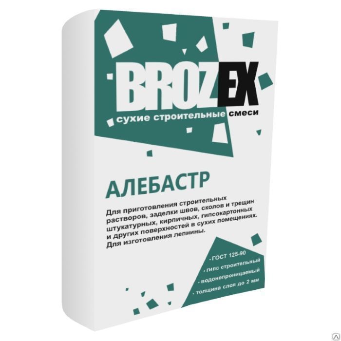 Алебастр гипс Brozex строительный 30 кг