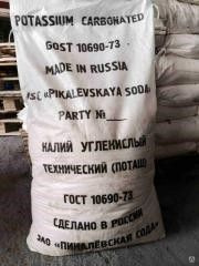 Поташ полутораводный (калий углекислый), цена в Иркутске от компании ...