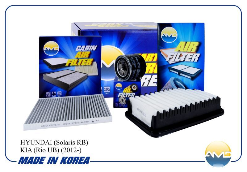 Комплект фильтров (масляный, воздушный, салонный уг.) AMD (Hyundai / KIA)
