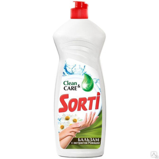 Средство для мытья посуды Sorti "CleanCare. Бальзам с экстактом ромашки", 9 