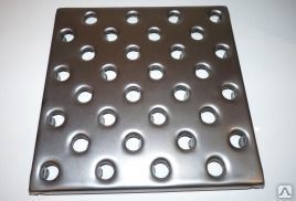 Плитка металлическая для промышленных полов 300х300х1,2мм, 32 отв.