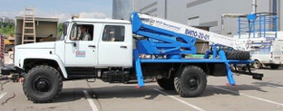 Автовышка телескопическая ВИПО-18 ГАЗ-33088 двух рядная кабина