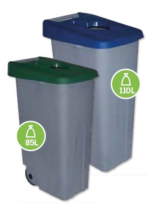 Бак мусорный Denox Reciclo 85 л синий