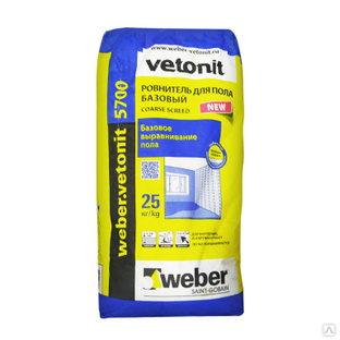 Ровнитель для пола Weber Vetonit базовый 5700, 25 кг купить за 332 руб ...