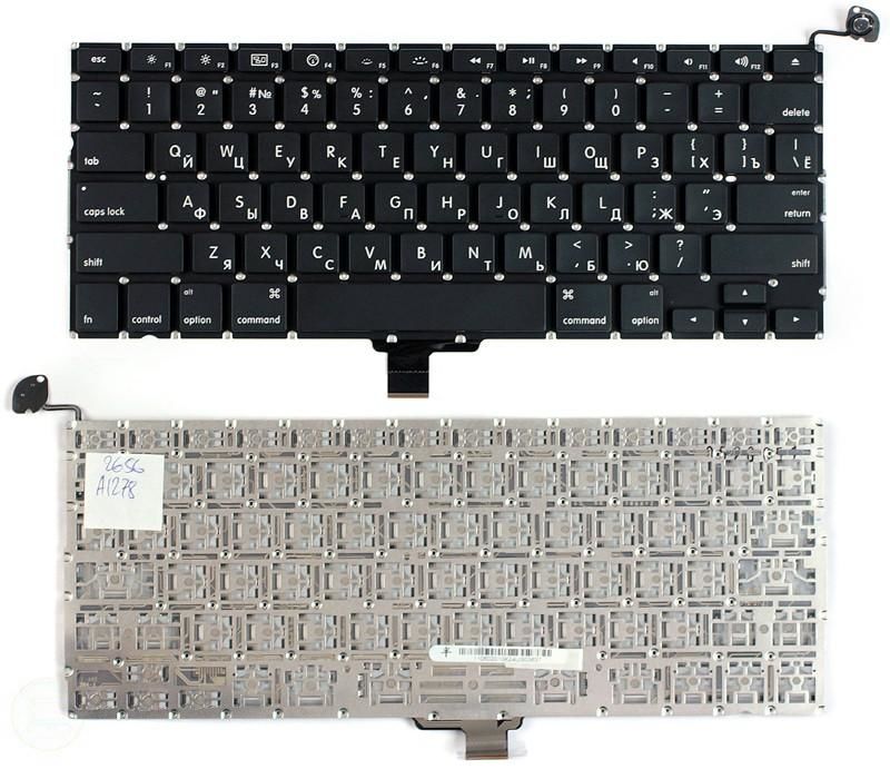 Клавиатура для ноутбука Apple MacBook A1278 13.3&quot черная плоский Enter