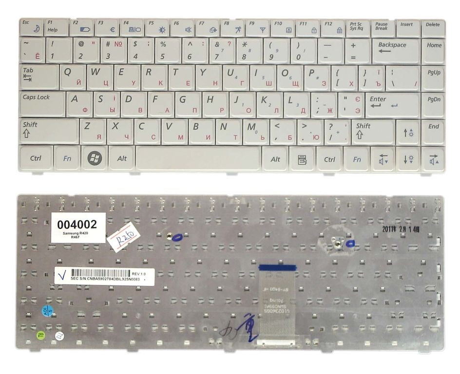 Клавиатура для ноутбука Samsung R420 R418 R423 R425 R428 R429 R469 RV410 RV