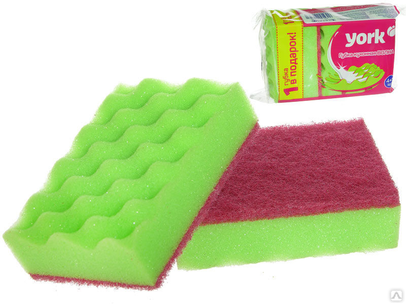 губки для посуды officeclean, поролон с абразивным слоем, 80*53*26мм, 10шт. губка йорк для посуды, премиум (5шт. губки york. губки д посуды йорк колор люкс 7шт. губки york.