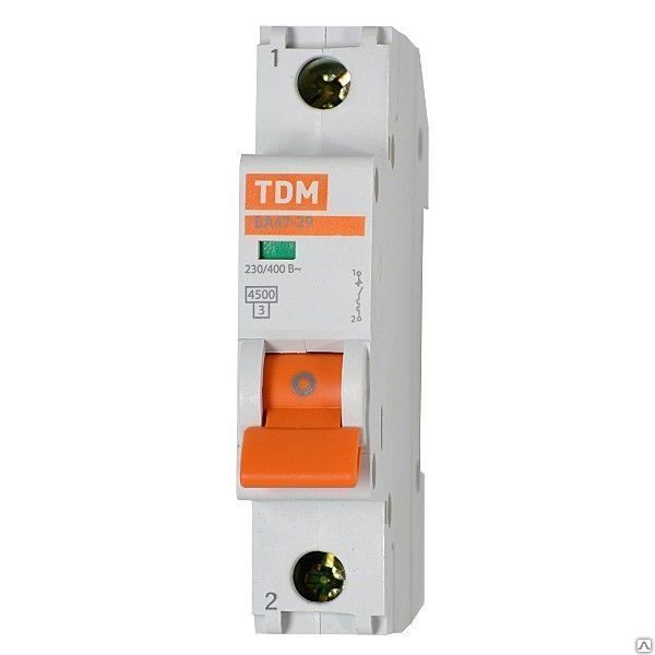 Автоматический выключатель ВА47-29 1Р 25А 4,5кА х-ка С TDM.