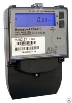 Счетчик электроэнергии однофазный многотарифный Меркурий 203.2Т GBO