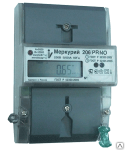Счетчик электроэнергии однофазный многотарифный Меркурий 206 PRNO