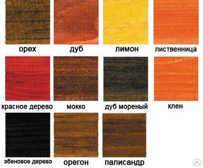Цвет морилки клен