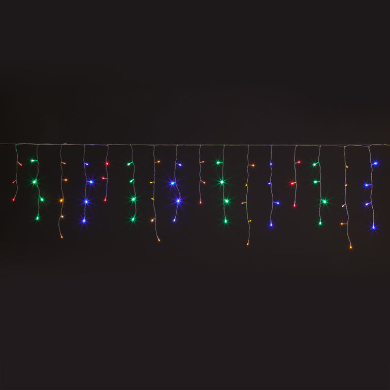 Светодиодная бахрома праздничная 1,8*0,6м мульти цвет (артикул 100-001)