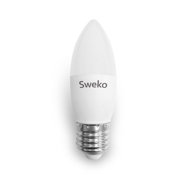 Лампа светодиодная Sweko 42LED-C35-10W-230-4000K-Е27, "свеча матовая"
