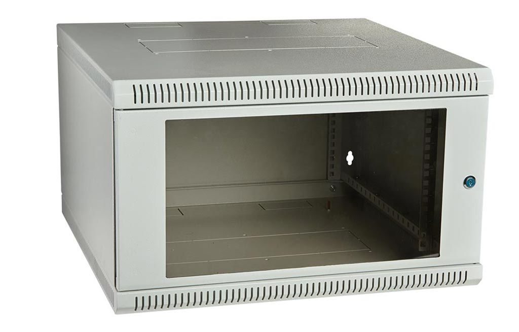 Шкаф настенный сварной 19”,6U(600X600) ШТ-НСС-6U-600-600-С дверь стекло ССД
