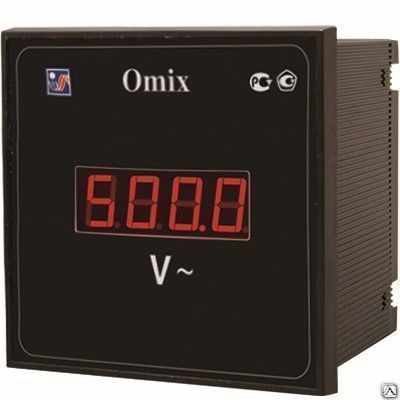 Однофазный вольтмерт Omix P99-V-1-1.0 для измерения и индикации переменного...