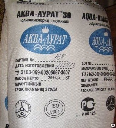 Полиоксихлорид алюминия Аква-Аурат 30 мешок 25 кг