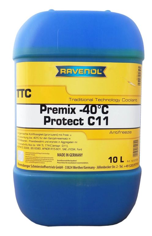 Антифриз Равенол TTC Protect C11 Premix -40 10л