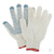 Перчатки хлопковым с ПВХ-напылением белые/черные, 5 ниток, 7,5 класс вязки, пара #2