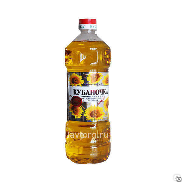 Масло подсолнечное нерафинированное "Кубаночка", 0.5 л купить оптом за ...