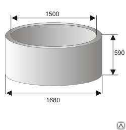 Кольцо стеновое КС 15.6 (КЦ 15.6) 1500 х 1680 х 590