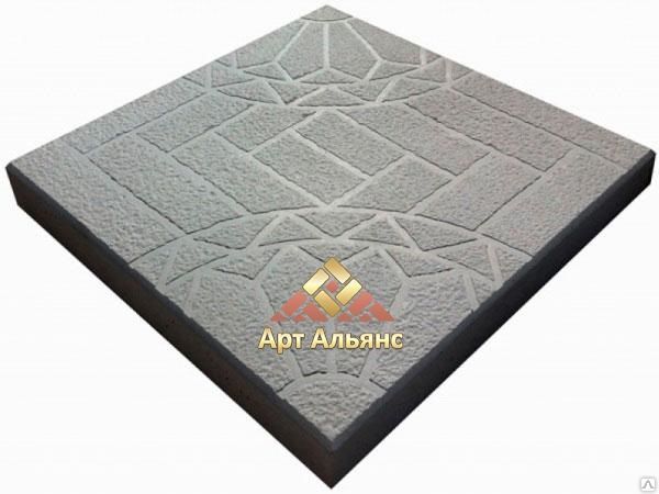 Тротуарная плитка Ажур (шагрень) 400 х 400 х 40, серая