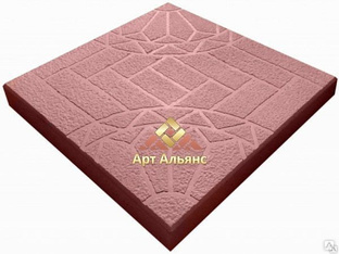 Тротуарная плитка Ажур (шагрень) 400 х 400 х 40, красная 