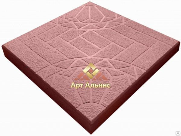 Тротуарная плитка Ажур (шагрень) 400 х 400 х 40, красная