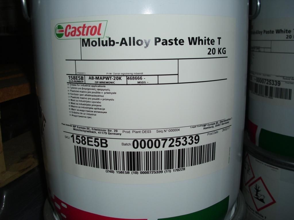 Смазка CASTROL Molub- Alloy Paste White T 20кг