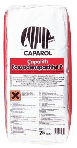 Сухая строительная смесь Caparol Capalith Fassadenspachtel P, белая, 25 кг