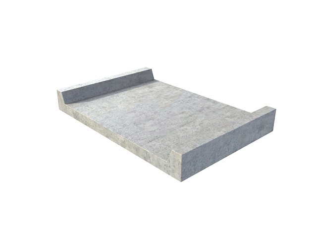 Блок бетонный фундаментной плиты БФТ 413.150.24