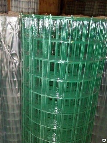 Сетка заборная металлическая в пвх зеленая