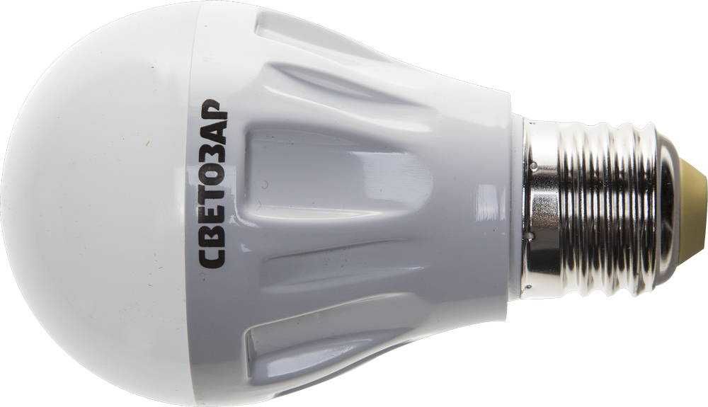 Лампа СВЕТОЗАР светодиодная "Super LUXX", цоколь E27(стандарт), теплый белый свет (2700К), 220В, 6Вт (50), СВЕТОЗАР, 445