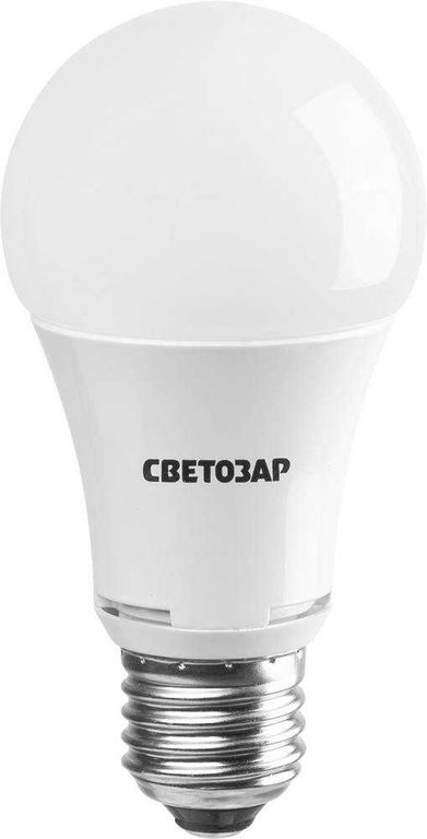 Лампа СВЕТОЗАР светодиодная "Super LUXX", цоколь E27(стандарт), теплый белый свет (2700К), 220В, 8Вт (60), СВЕТОЗАР, 445