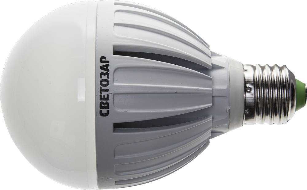 Лампа СВЕТОЗАР светодиодная "Super LUXX", цоколь E27(стандарт), яркий белый свет (4000К), 220В, 15Вт (150), СВЕТОЗАР, 44