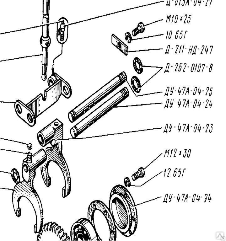 Правая ось. Сцепление ду47 схема. Ду-47а.04.18. Каток Ду-47 каталог запчастей. Конструкция катка Ду-47а.