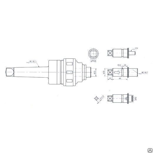 Патрон быстросменный для нарезания резьбы и сверления J5230-MS3
