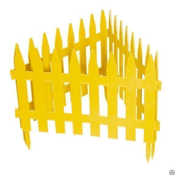 Забор декоративный "Рейка" 28 х 300 см, желтый, Россия. Palisad PALISAD