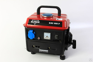 Генератор бензиновый ELITECH БЭС-950Р (0,65/0,95 кВт. 220В. 2-такт. бак 4л)