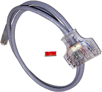 Патч-корд LAN-45-P4-1.0/6 110 тип - RJ45, 4 пары, UTP, кат 6, 1 м, LANMASTE