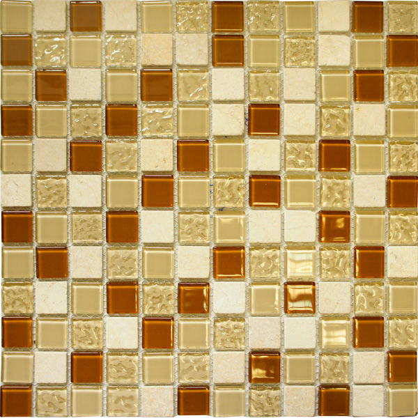 Мозаика Elada Mosaic. CTB 53 (300x300x4 мм) карамельный микс Crystal+Stone