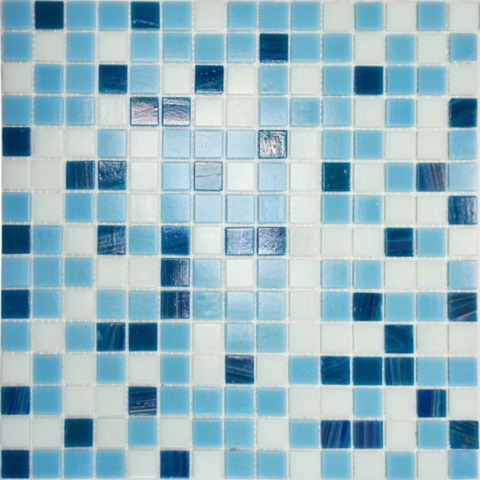 Мозаика Elada Mosaic. HK-14 (327x327x4 мм) бело-голубой микс