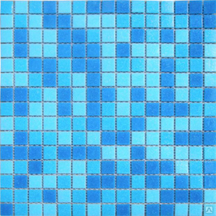 Мозаика Elada Mosaic. МС107Р (327x327x4 мм) голубая на бумаге 