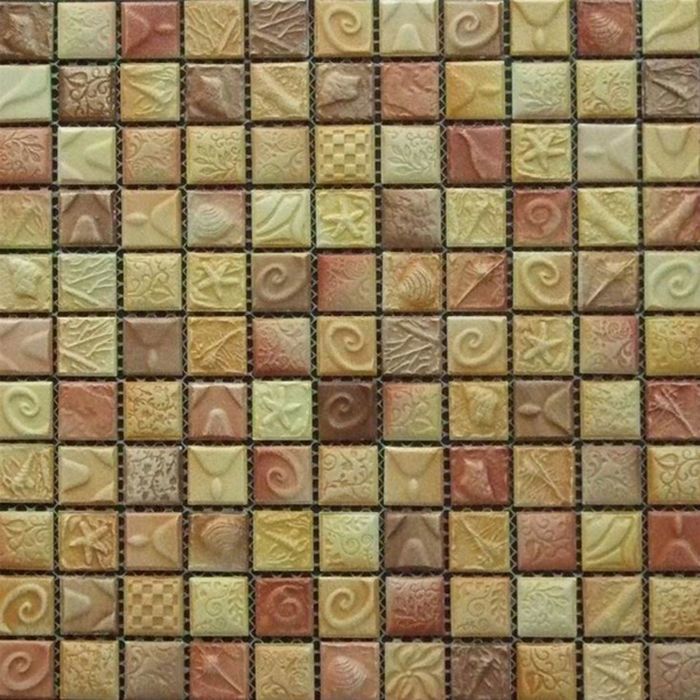 Мозаика Elada Mosaic. SН-W2512 (300x300x6 мм) желто-коричневый морской микс
