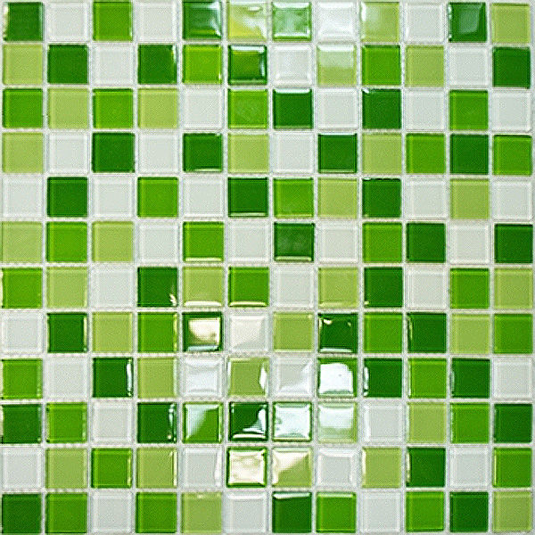 Мозаика Elada Mosaic. CB606 (300x300x4 мм) бело-зелёный микс