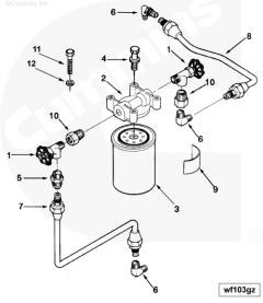 Адаптер клапана фильтра охлаждающей жидкости 187317